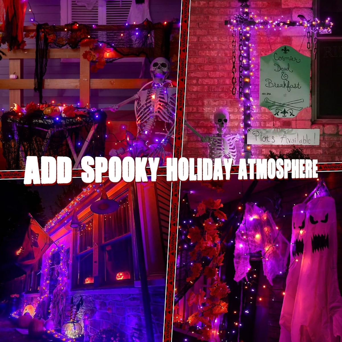 Ollny Halloween String Lights Gift – Housewarming Present for Halloween Lovers, 300 LED Memory Timer, Ready to Display