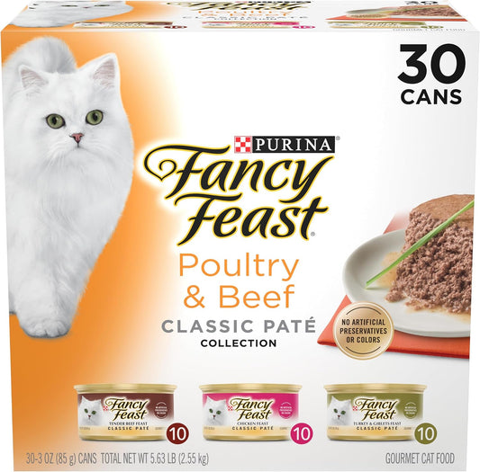 pack of 30 or 60 individual 3 oz cans for flexible household sizing