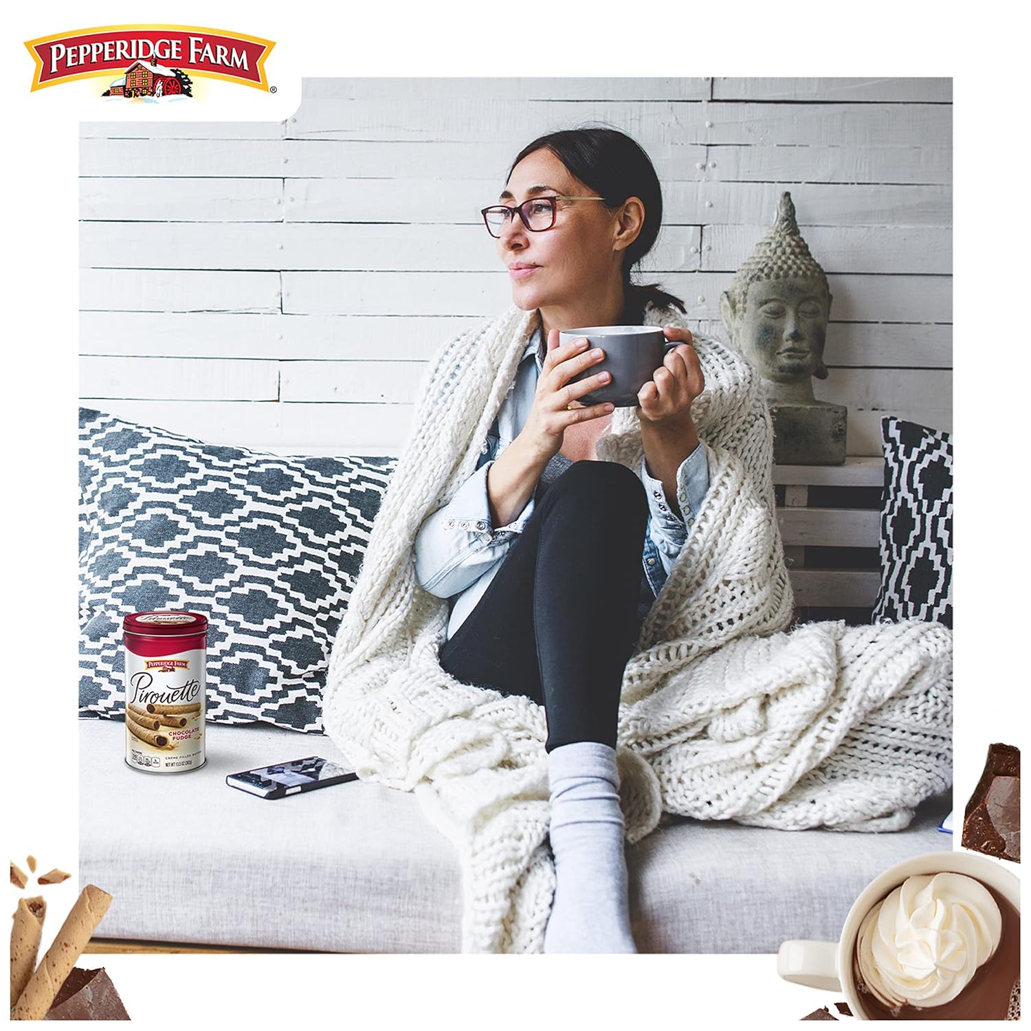Pepperidge Farm Pirouette Wafers - Light, Delicate Treat for a Calming Morning Coffee Ritual and Quiet Me-Time
