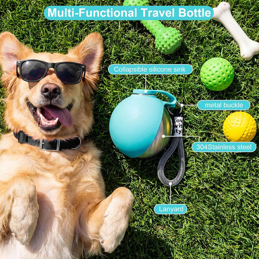pull-up flexible silicone collar that forms an integrated drinking bowl