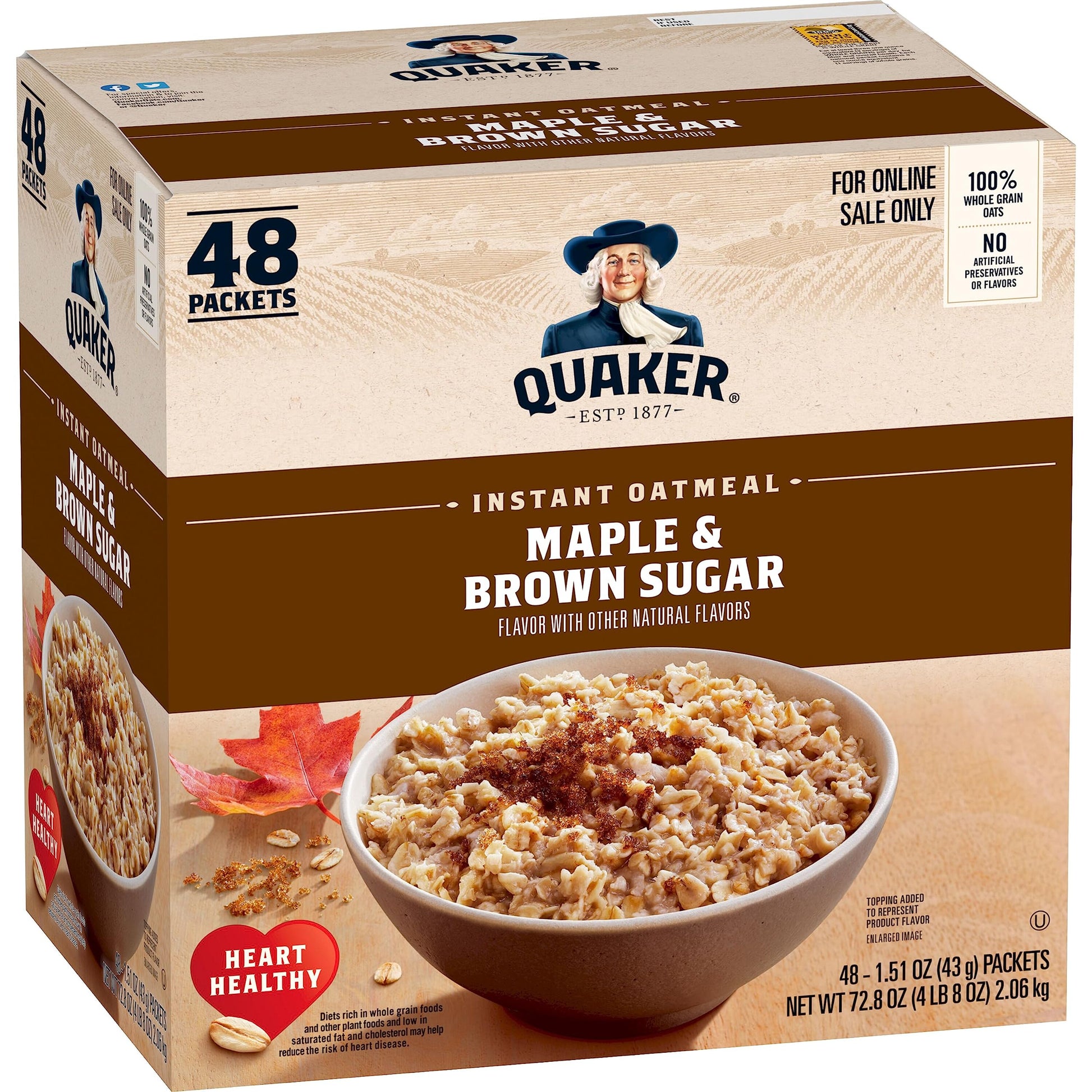 Quaker Immunity Instant Oatmeal – Bedtime Snack for Adults Focused on Immune Health, Whole Grain Vitamin C D & Zinc Pouches
