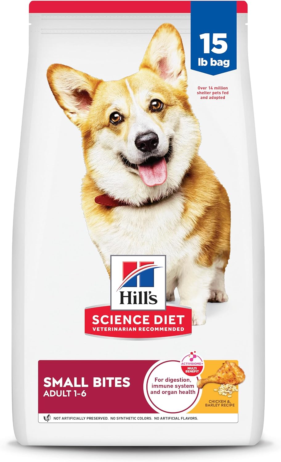 small-bite kibble size designed for small breed dogs