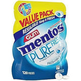 Mentos Pure Fresh Sugar-Free Chewing Gum with Xylitol, Fresh Mint, 120 Piece Bulk Resealable Bag for Stocking Stuffer and Holiday Gift