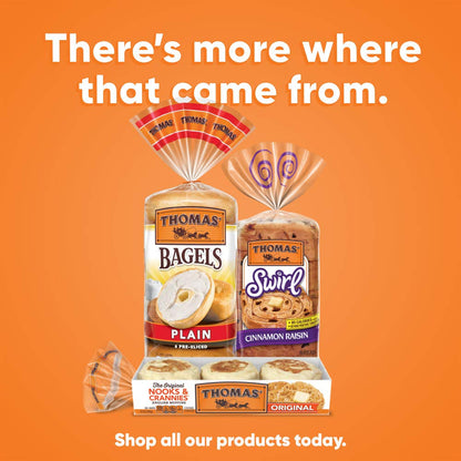 Thomas' Original English Muffins, 6 ct, 13 oz – Hostess Gift Bread for Holiday Breakfast Gatherings