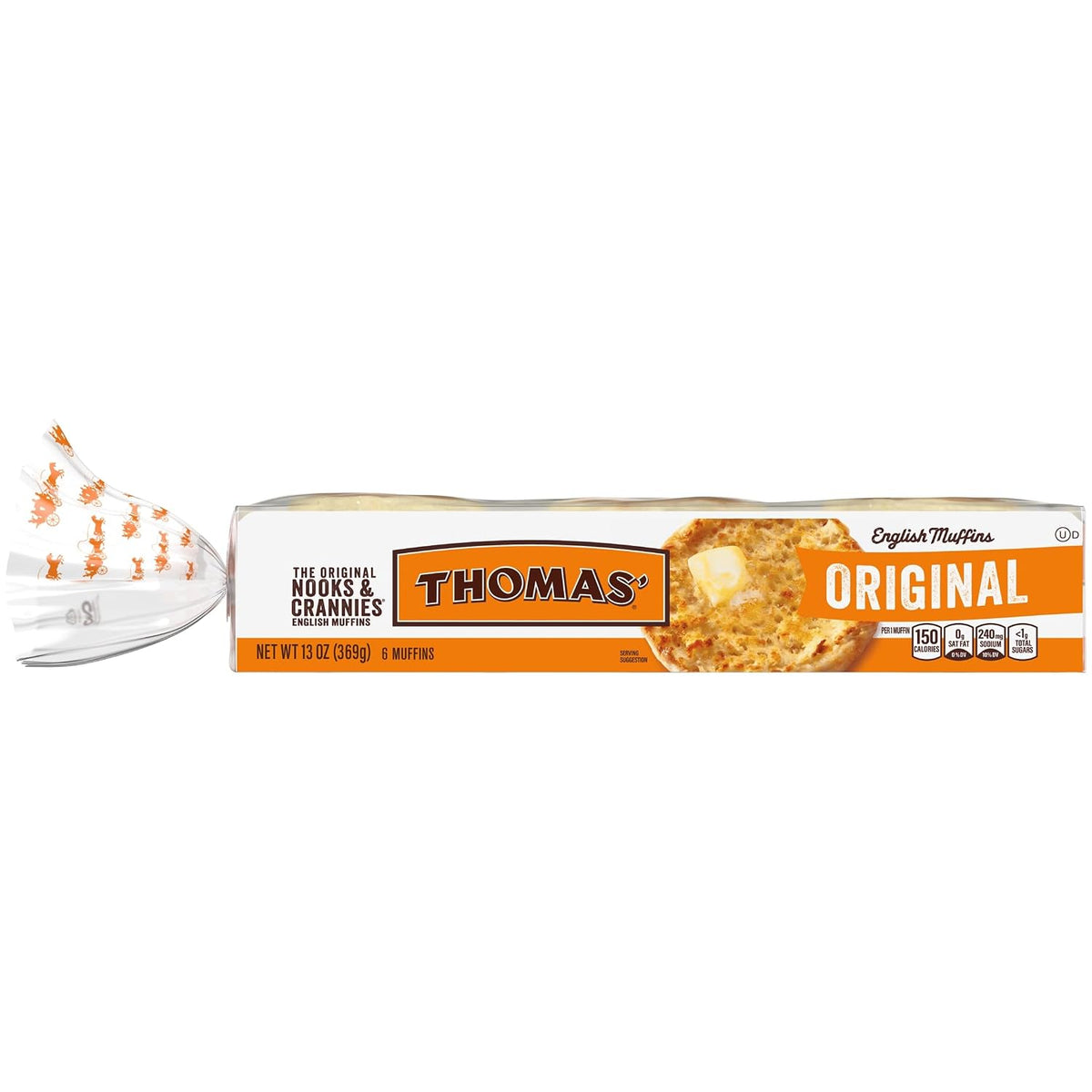 Thomas' Original English Muffins, 6 ct, 13 oz – Hostess Gift Bread for Holiday Breakfast Gatherings