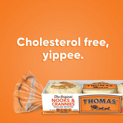 Thomas' Original English Muffins, 6 ct, 13 oz – Hostess Gift Bread for Holiday Breakfast Gatherings