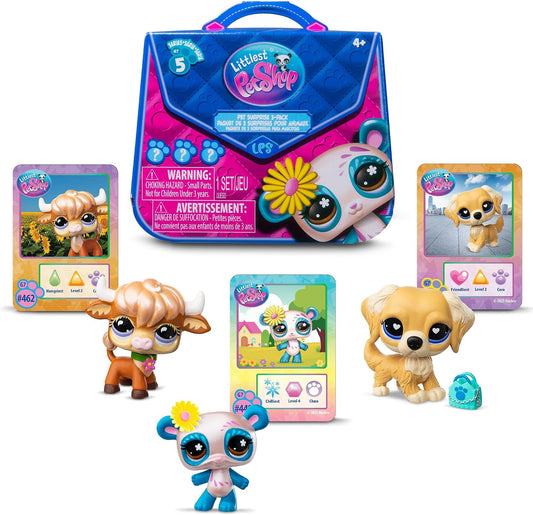 three mystery bobble-head pets in every pack