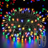 Ollny Purple & Orange Fairy Lights – Halloween Home Decor for Mantel and Entryway, 100 LEDs