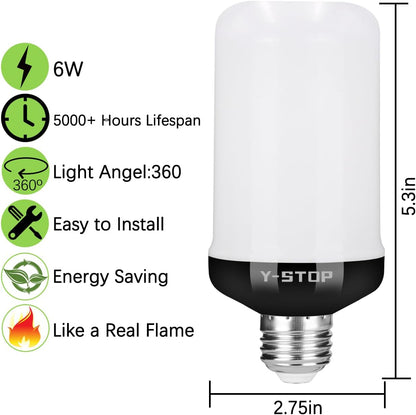 Y-STOP Gravity Sensor Flame Bulb – Year-Round Decorative Lighting for Hanging Lanterns and Upside-Down Fixtures, 2 Pack