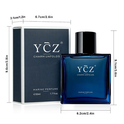 Ycz Midnight Marine Eau de Parfum for Him – Holiday Gift Set for Brother, 1.7 Fl Oz EDP Spray