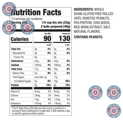 yields 26 protein balls per 10.58 oz bag