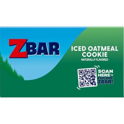 Zbar Iced Oatmeal Cookie – After-School Energy Boost Before Homework and Practice, 12g Whole Grains Granola Bars (18 Pack)