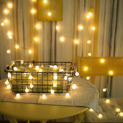 ZIMINGU Ball String Lights – Portable USB Powered Fairy Lights for Camping Tent and Outdoor Dining Setup, 40 LED Waterproof Globes