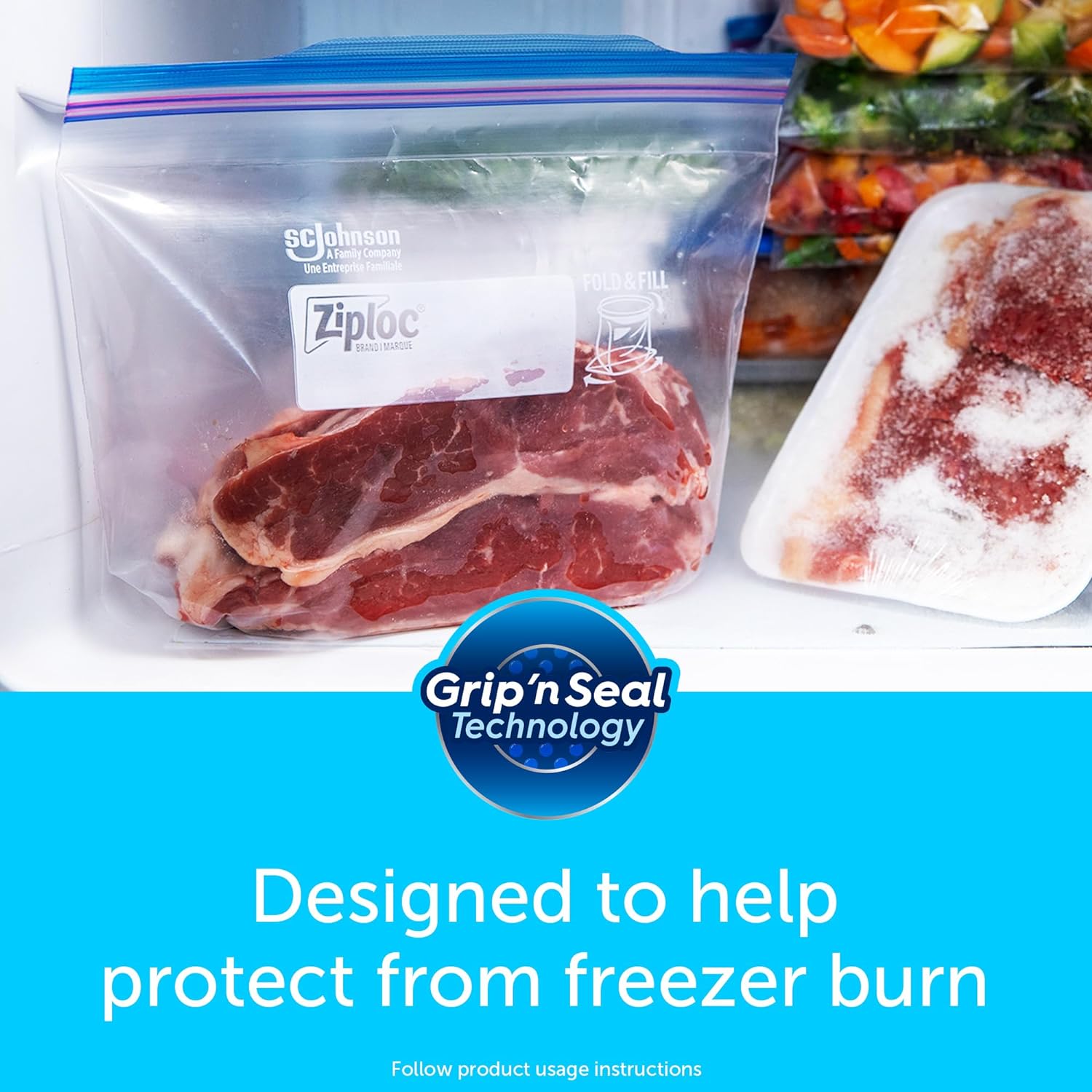 Ziploc Gallon Food Storage Bags – Intentional Freezer Organization with Fewer Containers