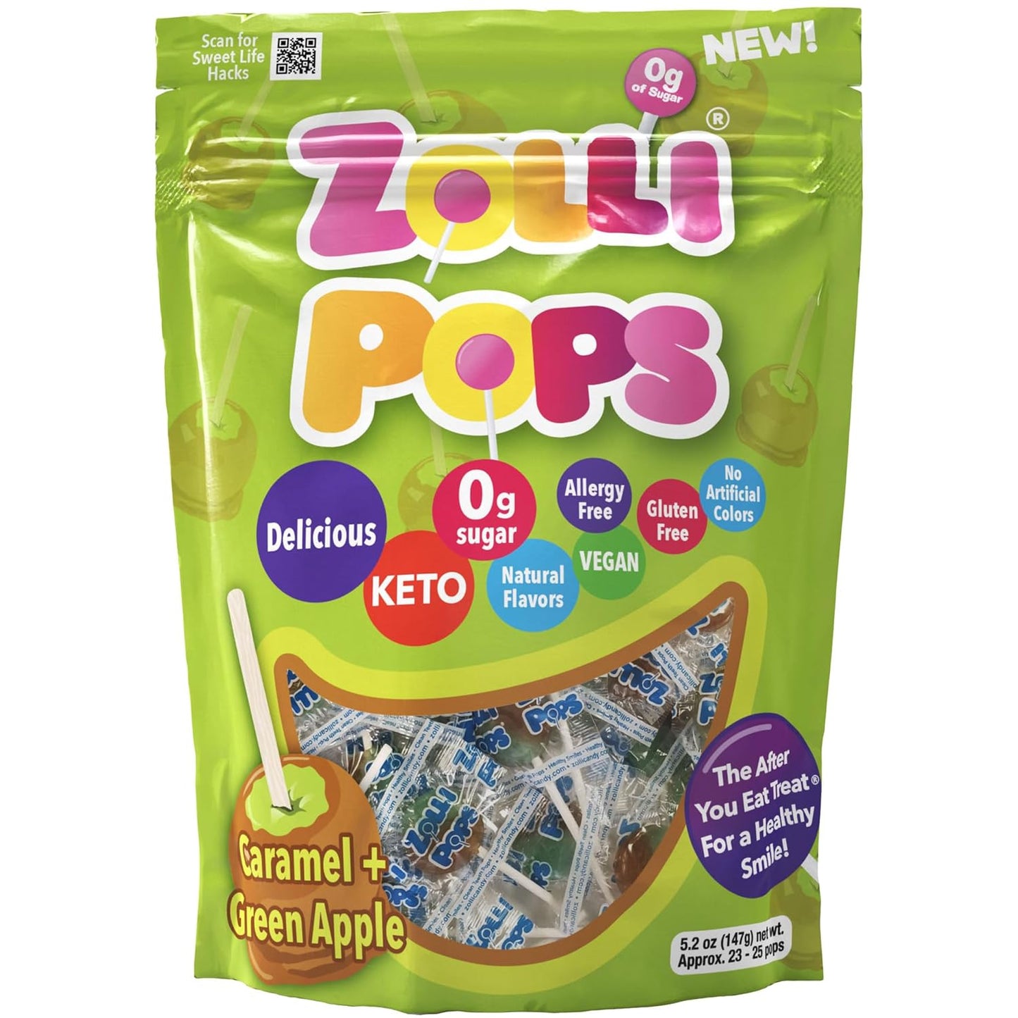 Zollipops Clean Label Sugar-Free Lollipops – No Artificial Dyes, No Maltitol Safe Candy for Sensitive Households