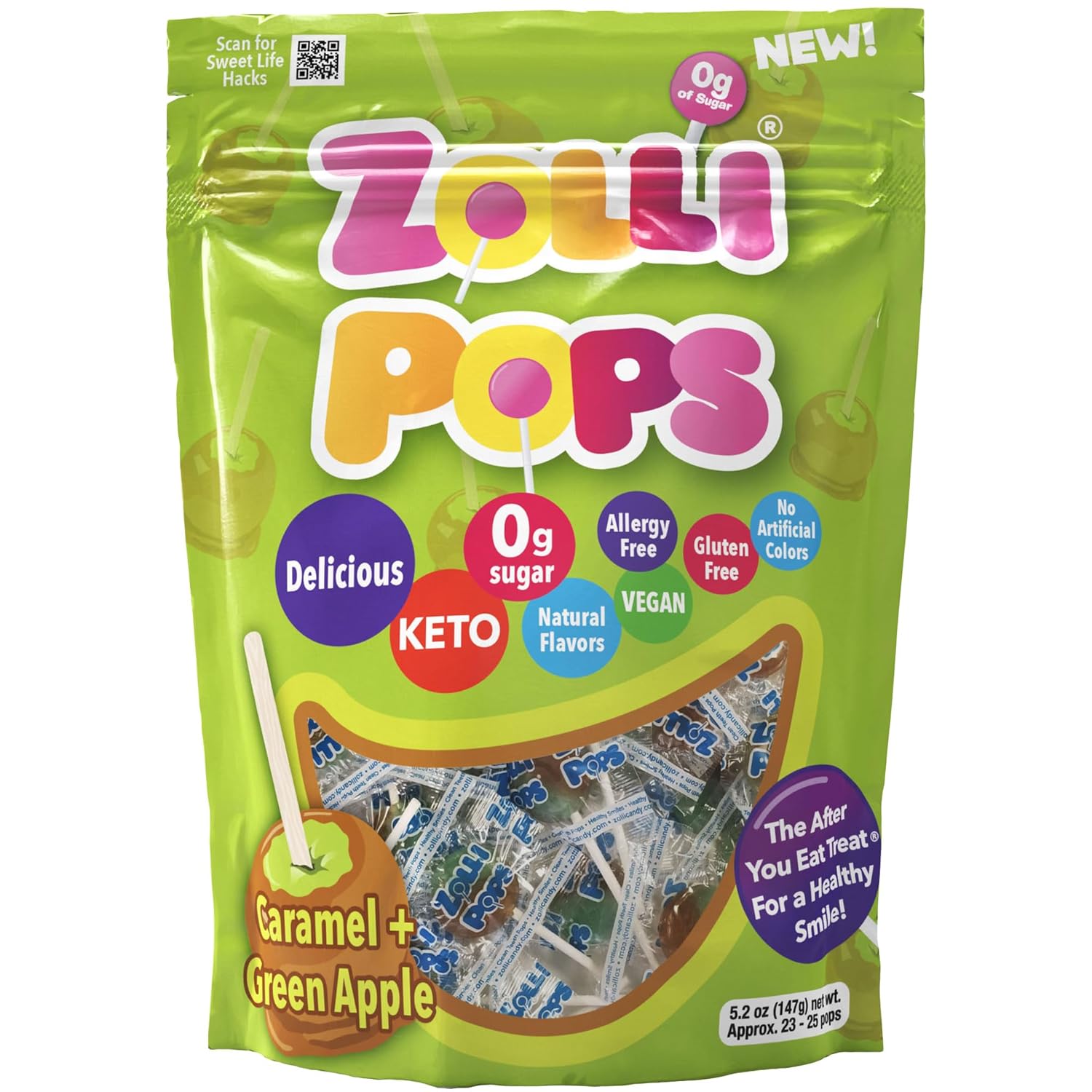 Zollipops Clean Label Sugar-Free Lollipops – No Artificial Dyes, No Maltitol Safe Candy for Sensitive Households