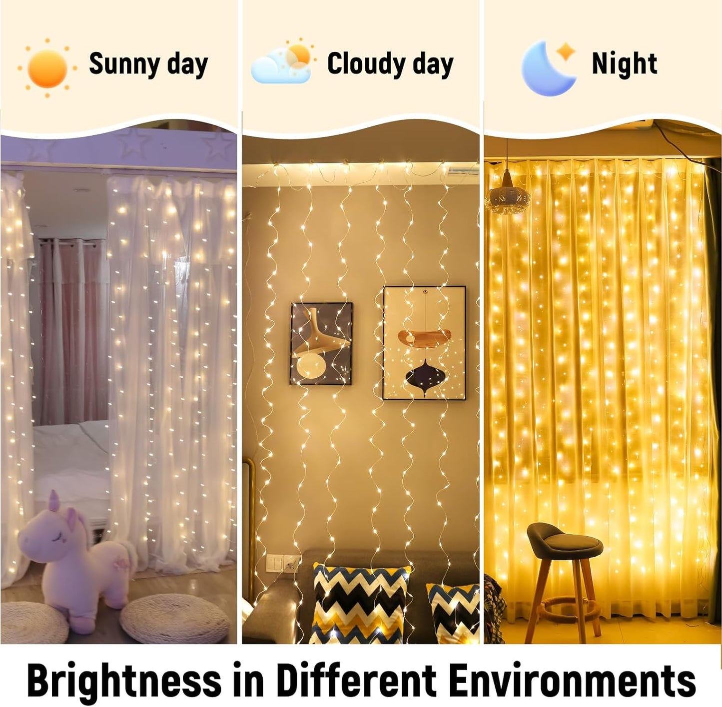 ZSJWL 300 LED Curtain Fairy Lights, 9.8 × 9.8 Ft Pink and Purple Color Variants for Girls Room Valentine's Day Gift and Holiday Present