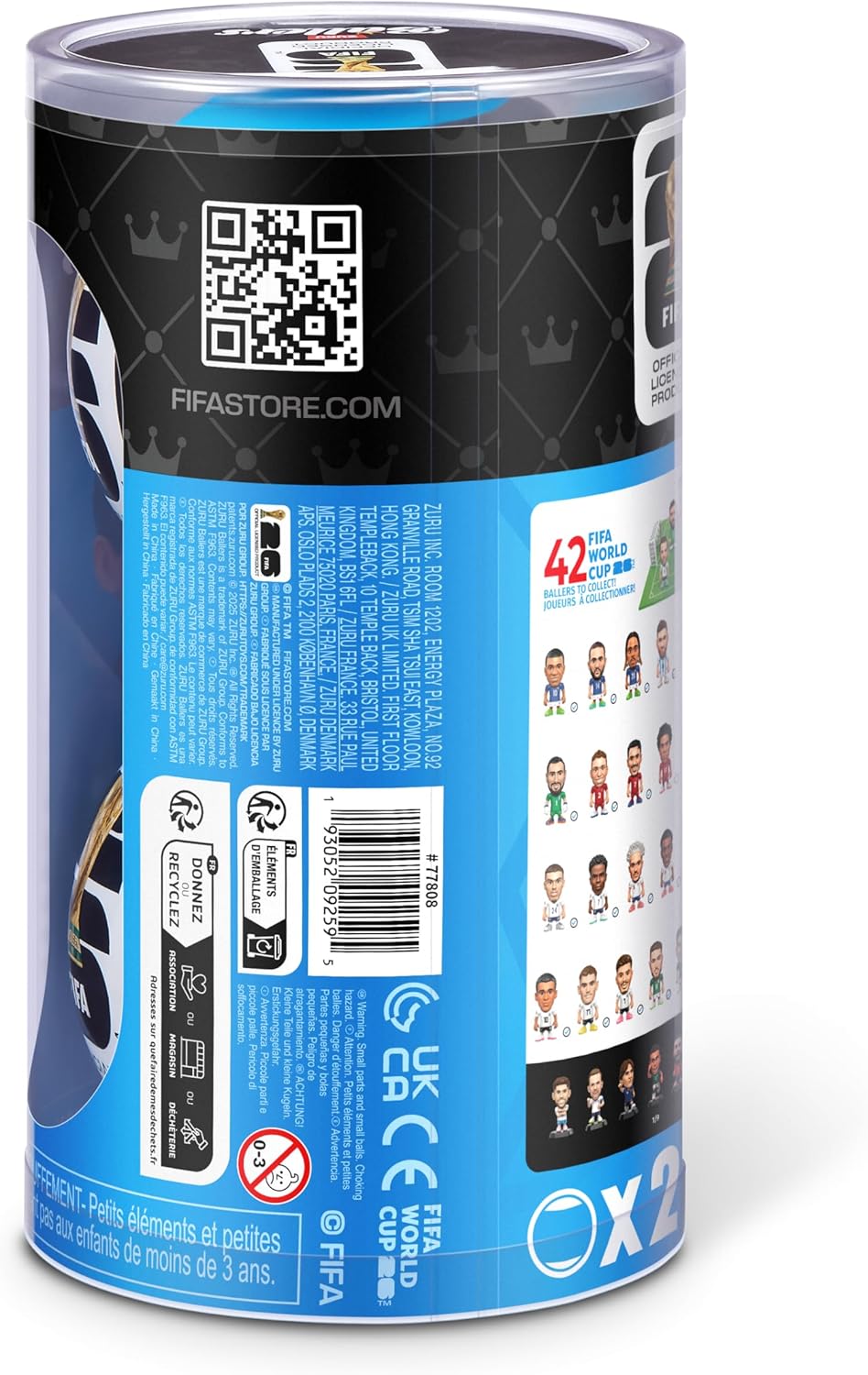 ZURU FIFA World Cup 2026 Ballers Series 1 Soccer Collectible 2 Pack – Child-Friendly Surprise Unboxing Gift for Little Fans Ages 3+